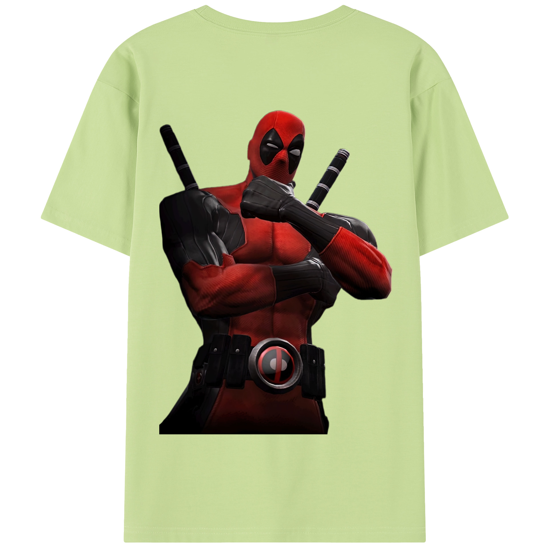 （画像用） Deadpool デッドプール 綿100％半袖Tシャツ（背面プリント）